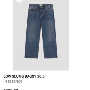 Agolde Low Slung Baggy Jeans in Essence Size 24